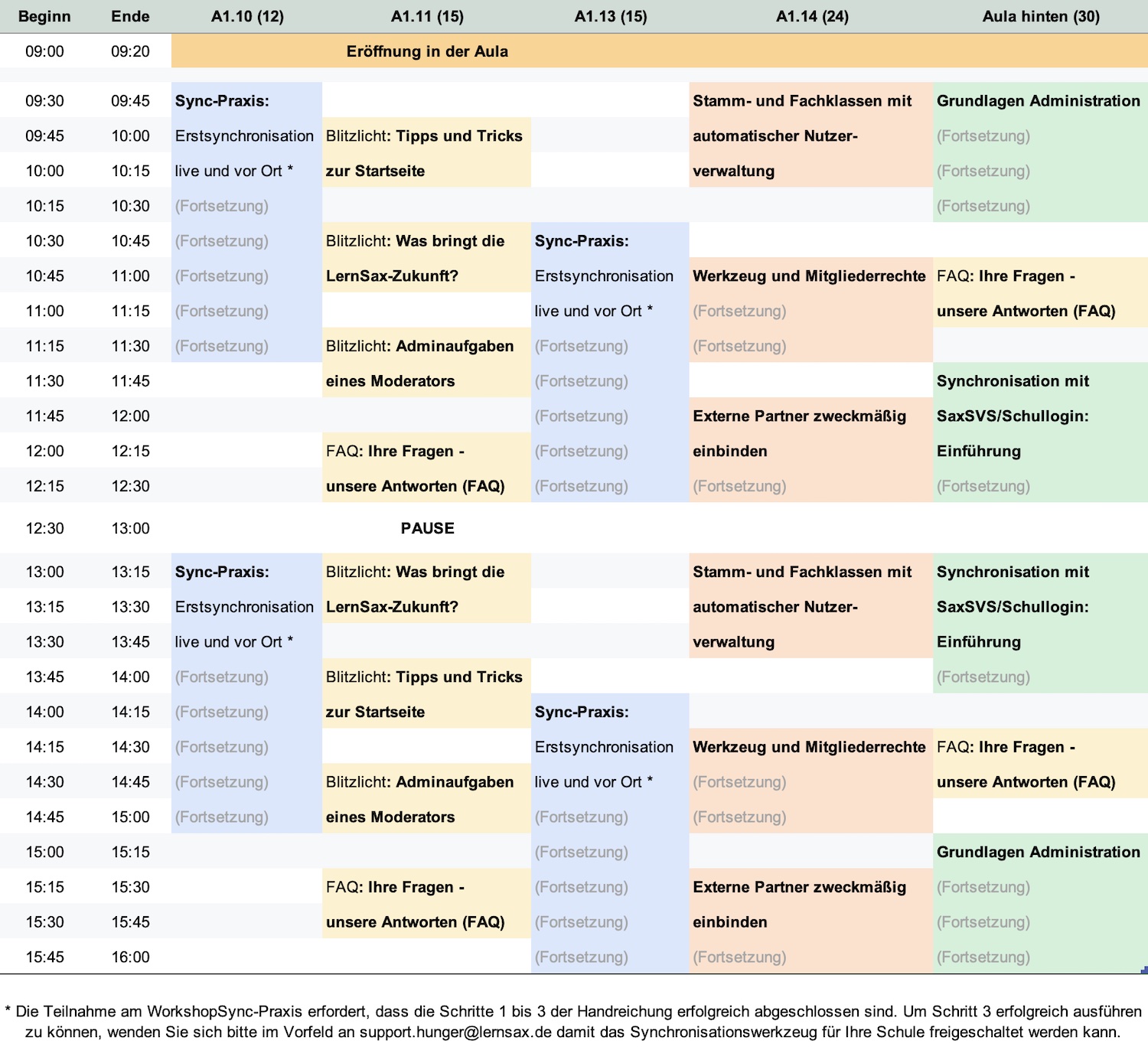 Kursplan LernSaxAdminTag 2026