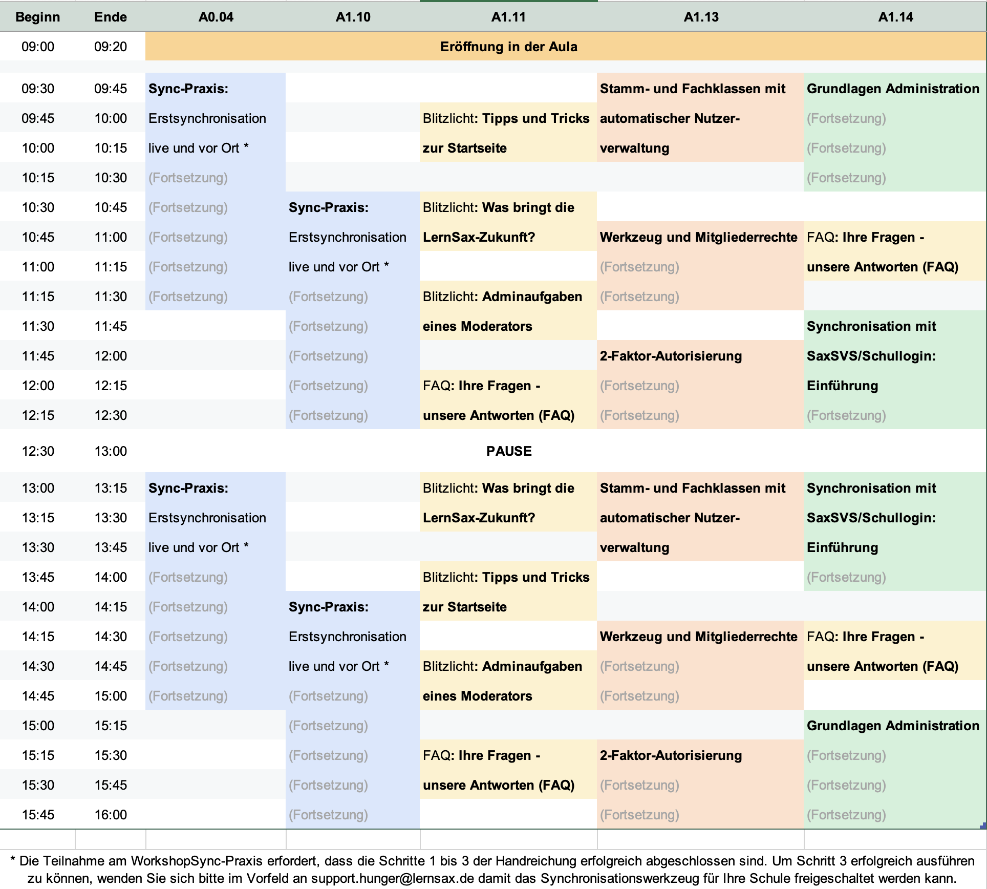Kursplan LernSaxAdminTag 2026