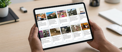 Symbolfoto: MeSax-Mediathek auf Tablet